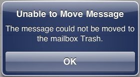 Unable to Move Message