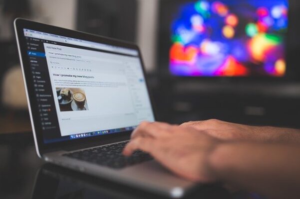 WordPress Blog on Laptop Screen
