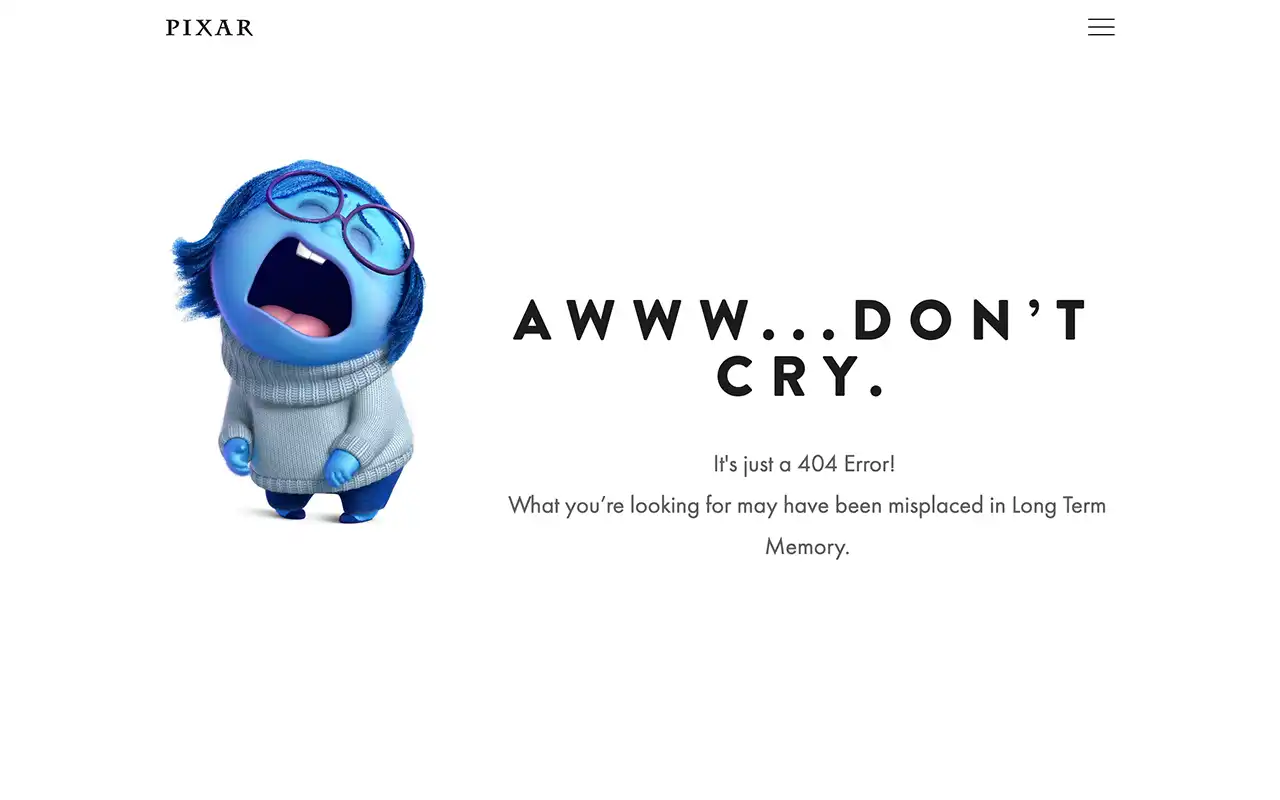 Pixar 404 Page