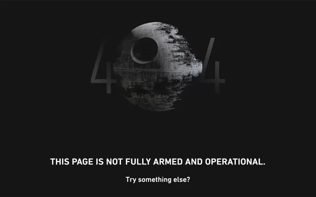 Star Wars 404 Page